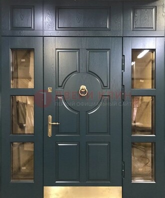 Стальная парадная дверь ДПР-64 со стеклопакетом в Всеволожске