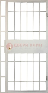 Железная решетчатая дверь в белом цвете ДР-19 в Всеволожске