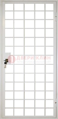 Белая металлическая решетчатая дверь ДР-2 в Всеволожске