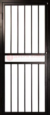 Темная стальная решетчатая дверь для дома ДР-45 в Всеволожске