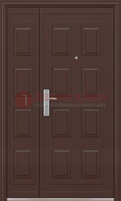 Коричневая железная тамбурная дверь ДТМ-37 в Всеволожске