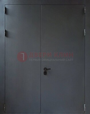 Черная распашная тамбурная дверь Порошок ДТМ-46 в Всеволожске