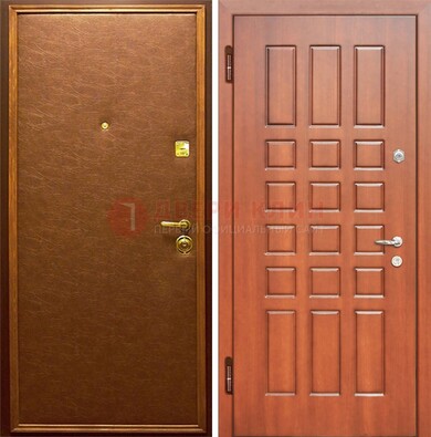 Коричневая входная дверь с винилискожей ДВ-16 в Всеволожске