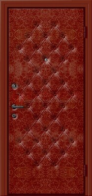 Красная входная дверь с винилискожей ДВ-18 в Всеволожске