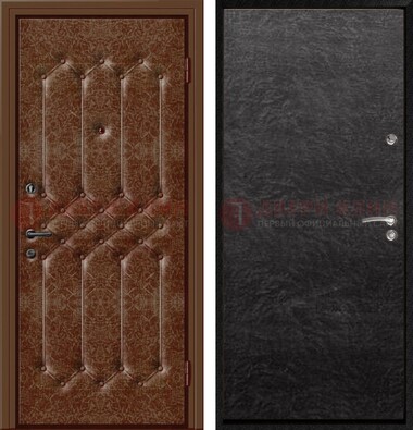 Темная металлическая дверь с винилискожей ДВ-31 в Всеволожске