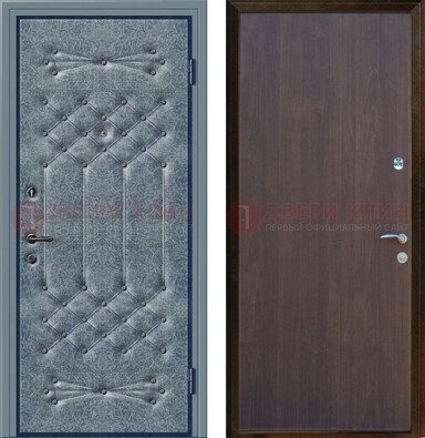 Серая металлическая дверь с винилискожей ДВ-35 в Всеволожске