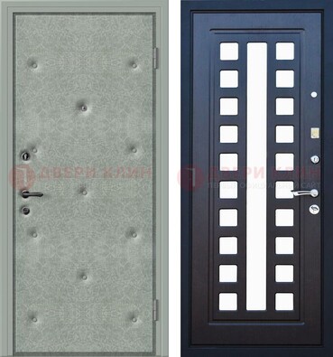 Серая железная дверь с винилискожей ДВ-40 в Всеволожске