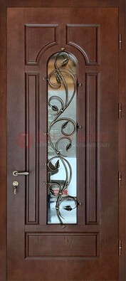Железная дверь в цвете Итальянский орех с виноритом и МДФ Беленый дуб ДВТ-158 в Всеволожске