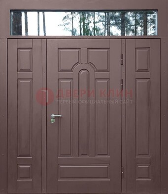 Парадная металлическая дверь с виноритом и стеклом ДВТ-167 в Всеволожске