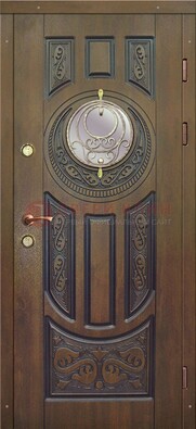 Одностворчатая входная дверь с виноритом и стеклом ДВТ-193 в Всеволожске