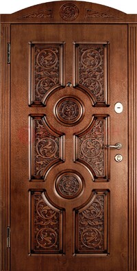 Коричневая входная дверь с виноритом ДВТ-41 в Всеволожске