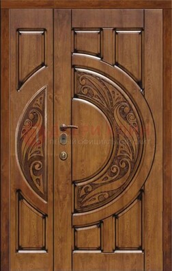 Коричневая входная дверь с виноритом ДВТ-5 в Всеволожске