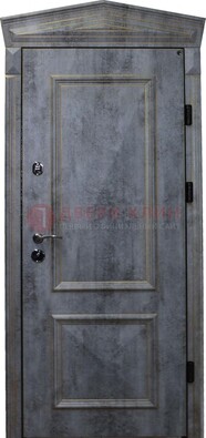 Серая железная уличная дверь с виноритом ДВТ-60 в Всеволожске