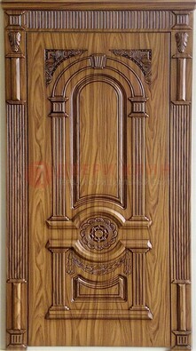 Коричневая металлическая дверь с виноритом ДВТ-61 в Всеволожске