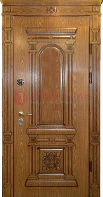 Коричневая железная дверь с виноритом Золотой дуб ДВТ-67 в Всеволожске