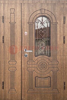 Железная классическая дверь с терморазрывом и рисунком ДВТ-77 в Всеволожске