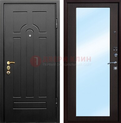 Входная металлическая филенчатая дверь с зеркалом ДЗ-59 в Всеволожске