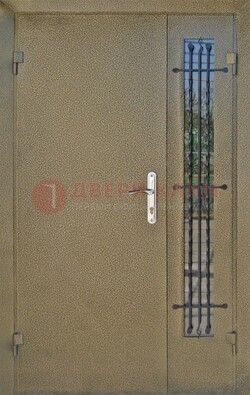 Входная дверь Порошок со стеклом и ковкой ПЛ-20 в Всеволожске